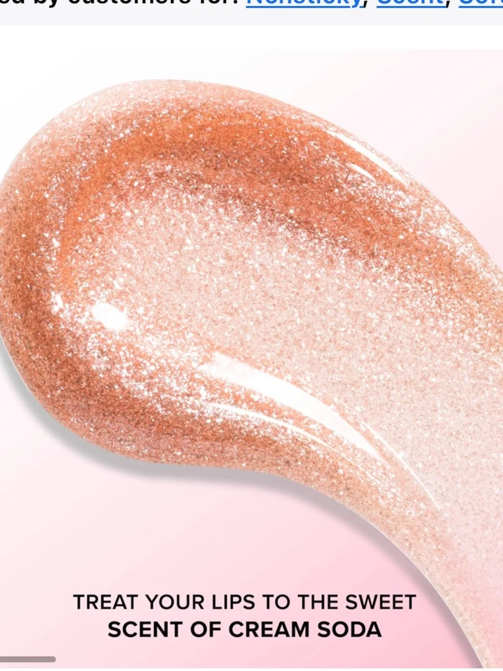 🌻 Too Faced Kissing Jelly Gloss in Shimmery Cream Soda New FullSz
